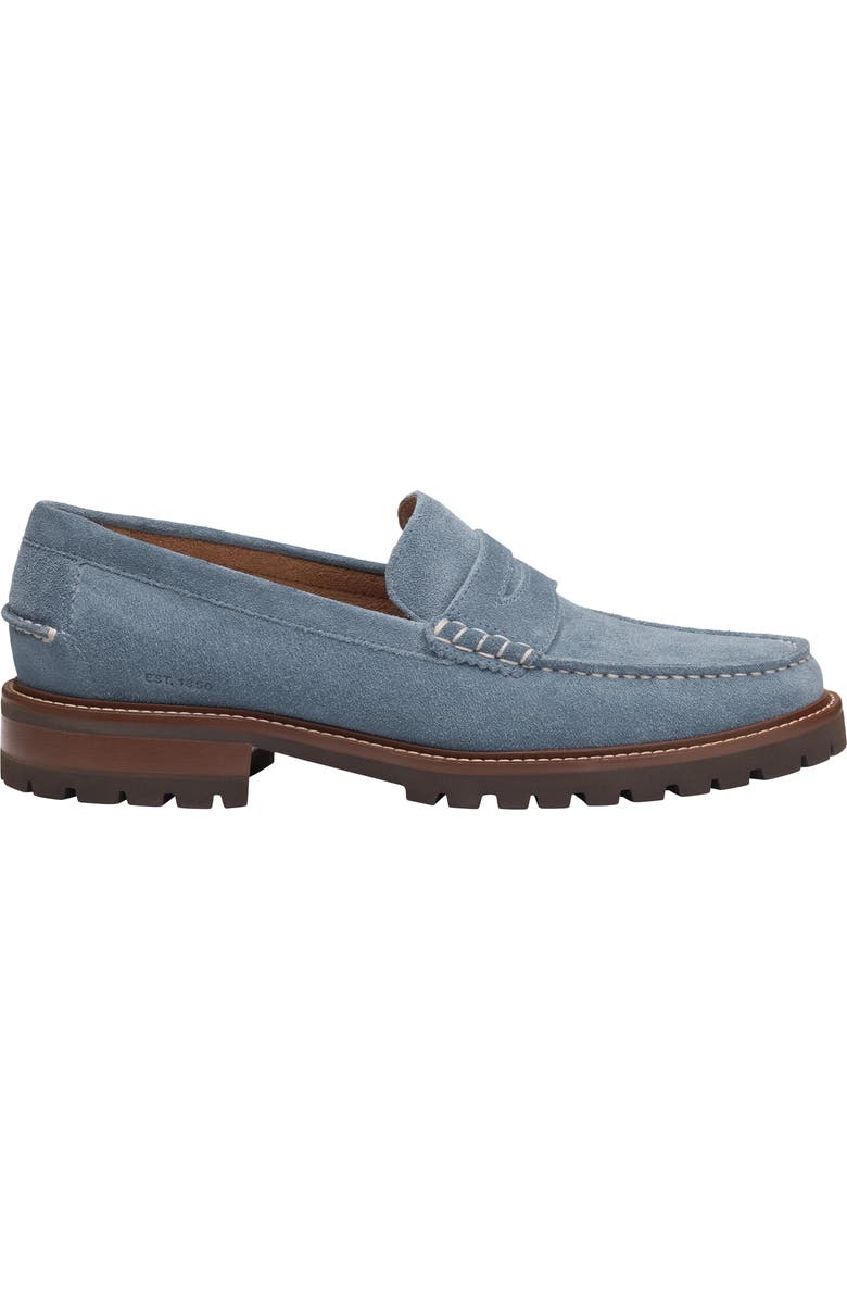 Johnston & Murphy Collier Penny Loafer, Alternate, color, Denim Suede