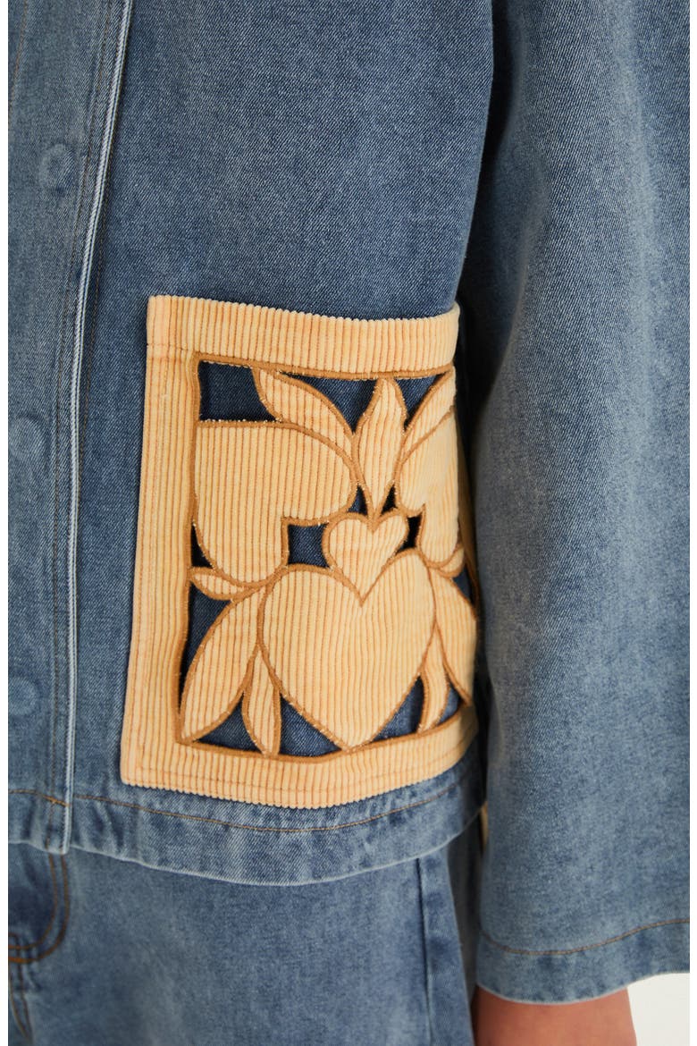 Richelieu Denim Barn Jacket, Alternate, color, DENIM