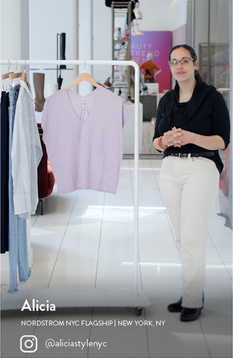 Relaxed V-Neck Knit Top, sales video thumbnail