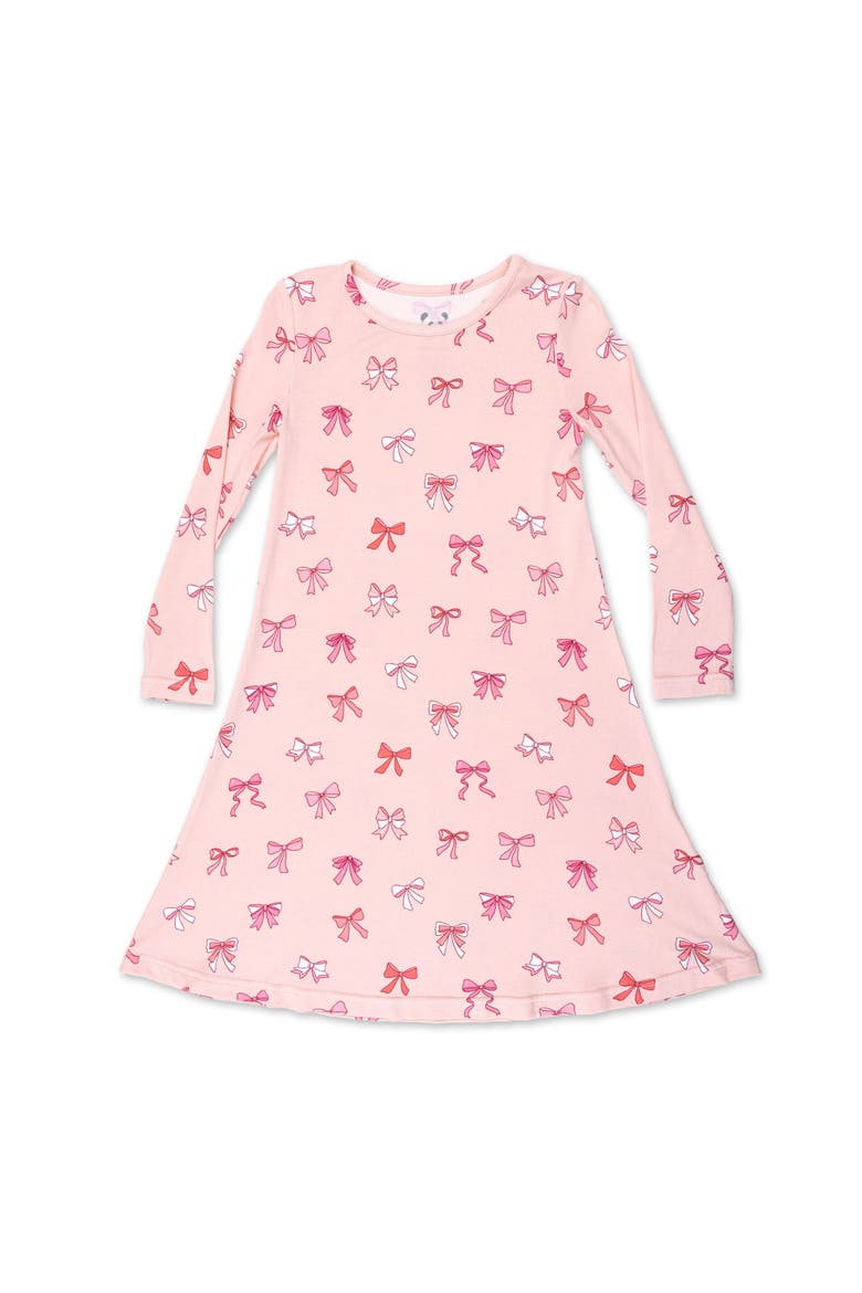 Kids' Take A Bow Long Sleeve Dress (Toddler, Little Kid & Big Kid), Main, color, Take A Bow