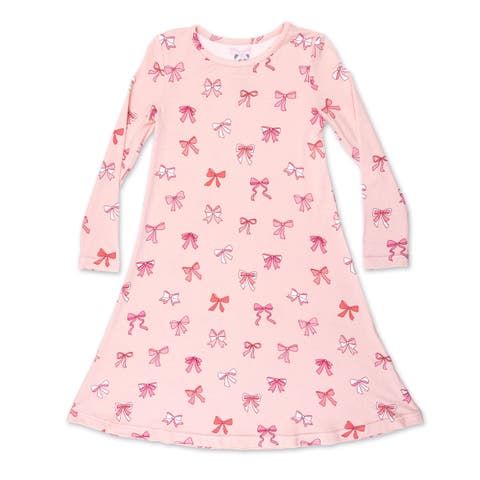 Kids' Take A Bow Long Sleeve Dress (Toddler, Little Kid & Big Kid)