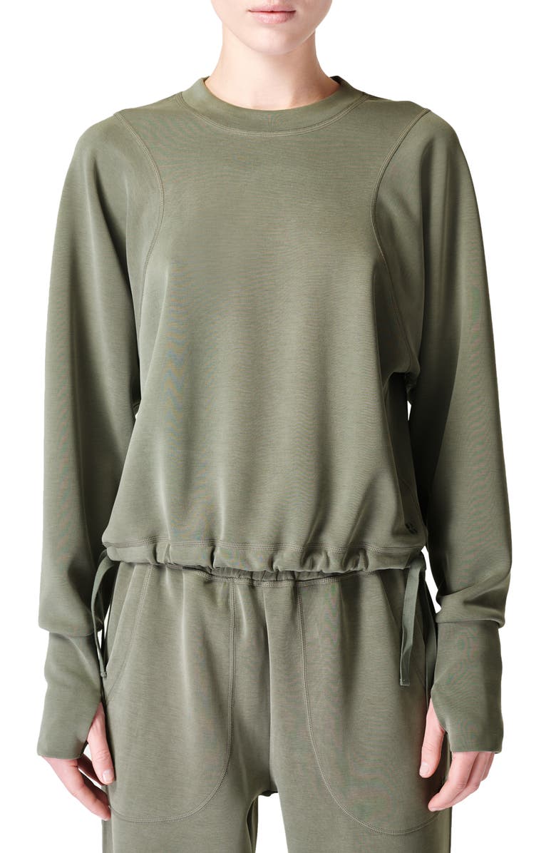 Sweaty Betty Sand Wash Crewneck Crop Sweatshirt, Main, color,
