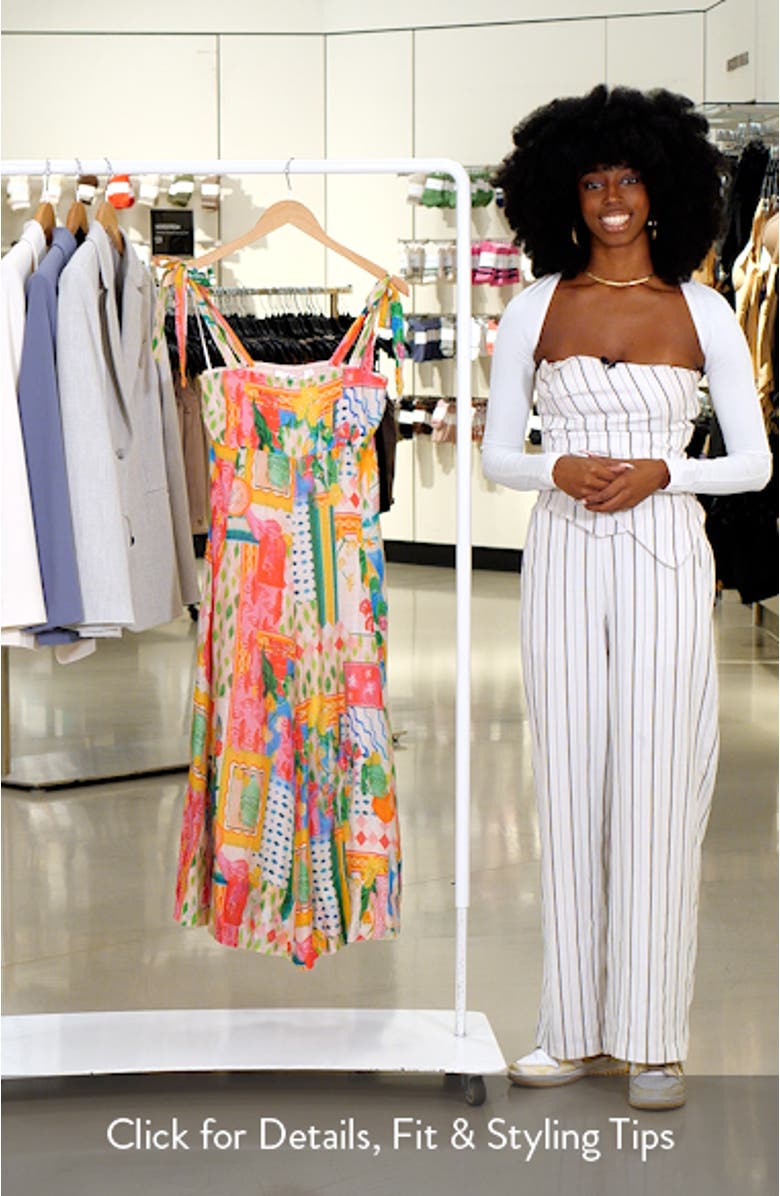 Shiann Mixed Print Sundress, sales video thumbnail