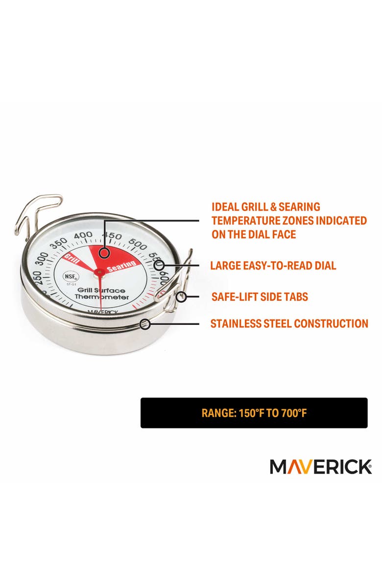 Maverick Surface Thermometer, Alternate, color, Silver