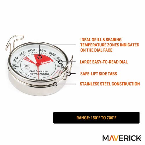 Maverick Surface Thermometer In Silver