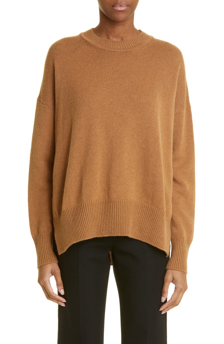 Jil Sander Slouchy Crewneck Cashmere Sweater, Main, color,