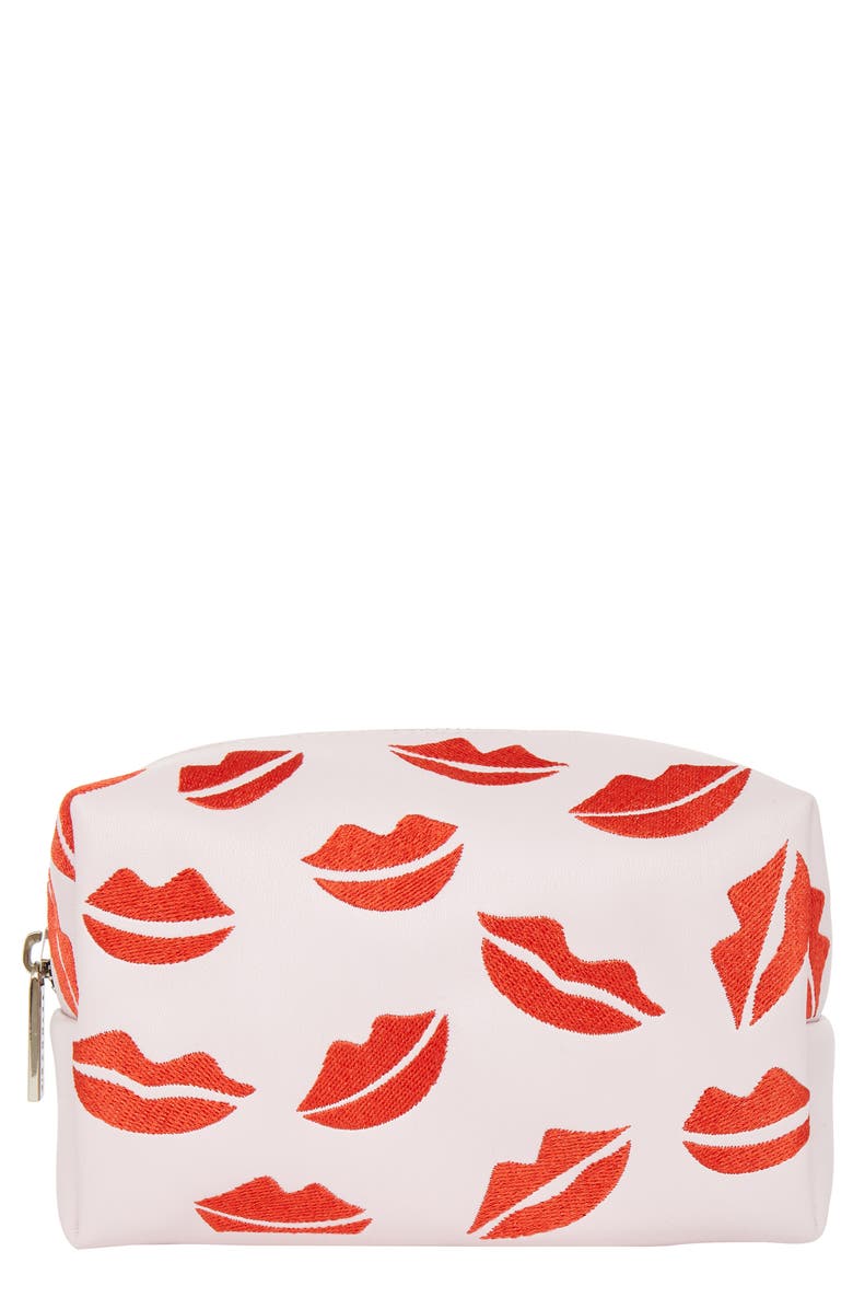 Skinnydip Pink Lips Makeup Bag, Main, color,