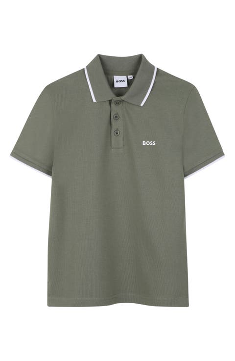Kids' Tipped Stretch Cotton Piqué Polo (Big Kid)