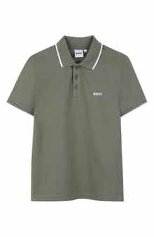 BOSS Kidswear Kids' Tipped Stretch Cotton Piqué Polo
