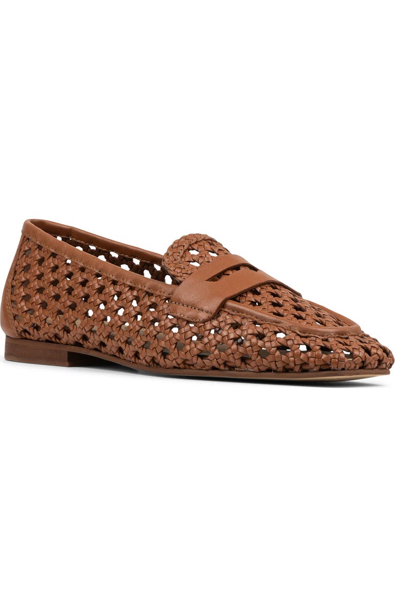 Donald Pliner Naolin Woven Penny Loafer, Main, color, Tobacco