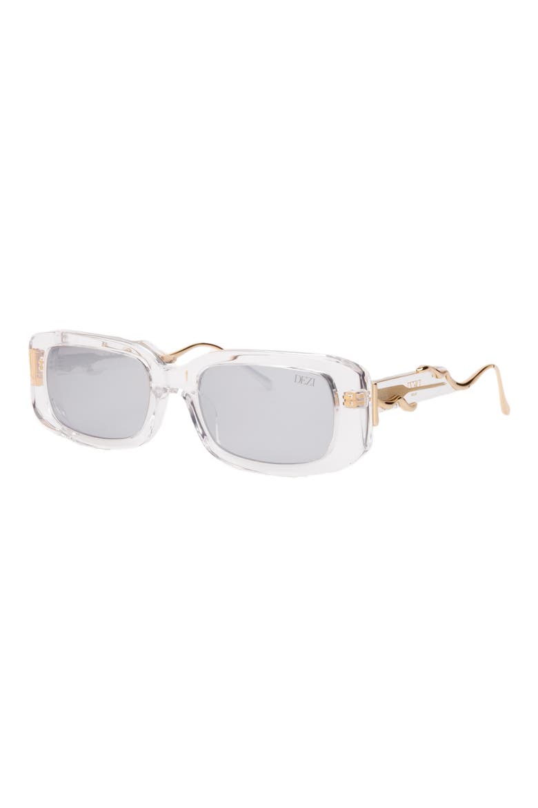 Drippy 53mm Square Sunglasses, Alternate, color, DRIPPY CLEAR SILVER CHROME