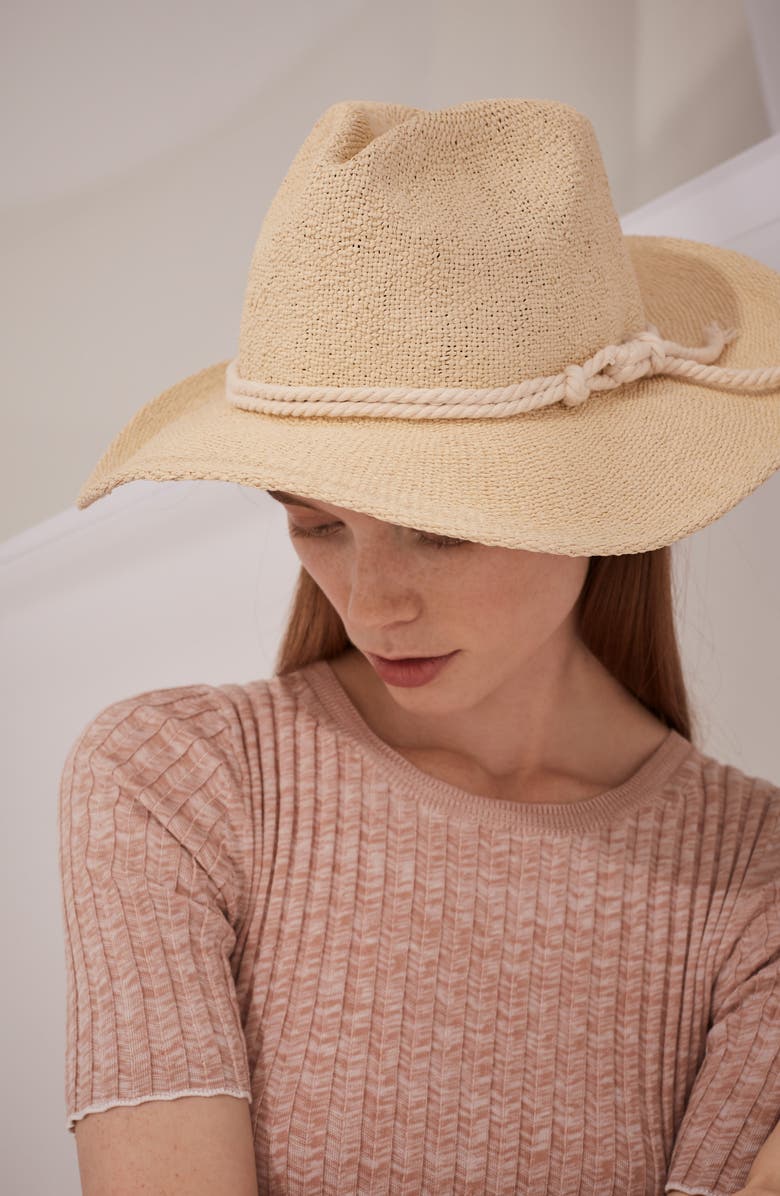 Brixton Ellington Straw Fedora, Alternate, color, 