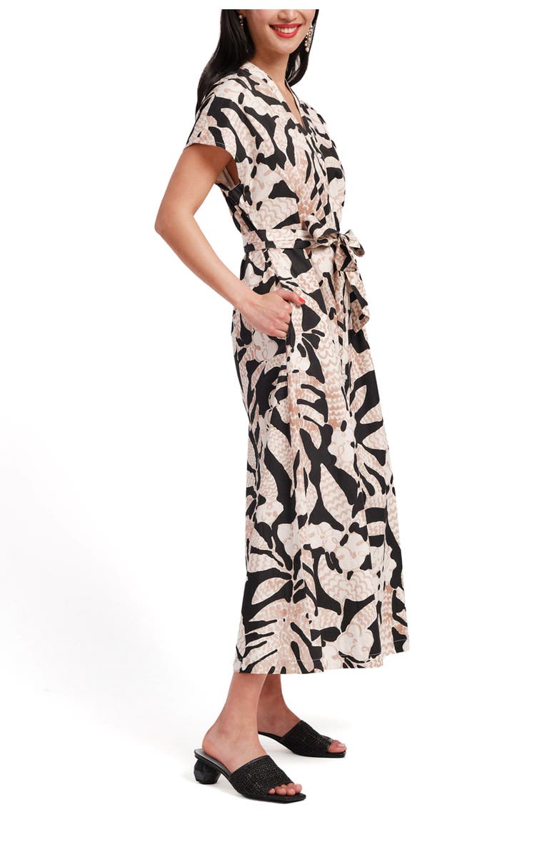 Frances Valentine Eve Dress Sketchy Jungle, Alternate, color, Taupe/Black