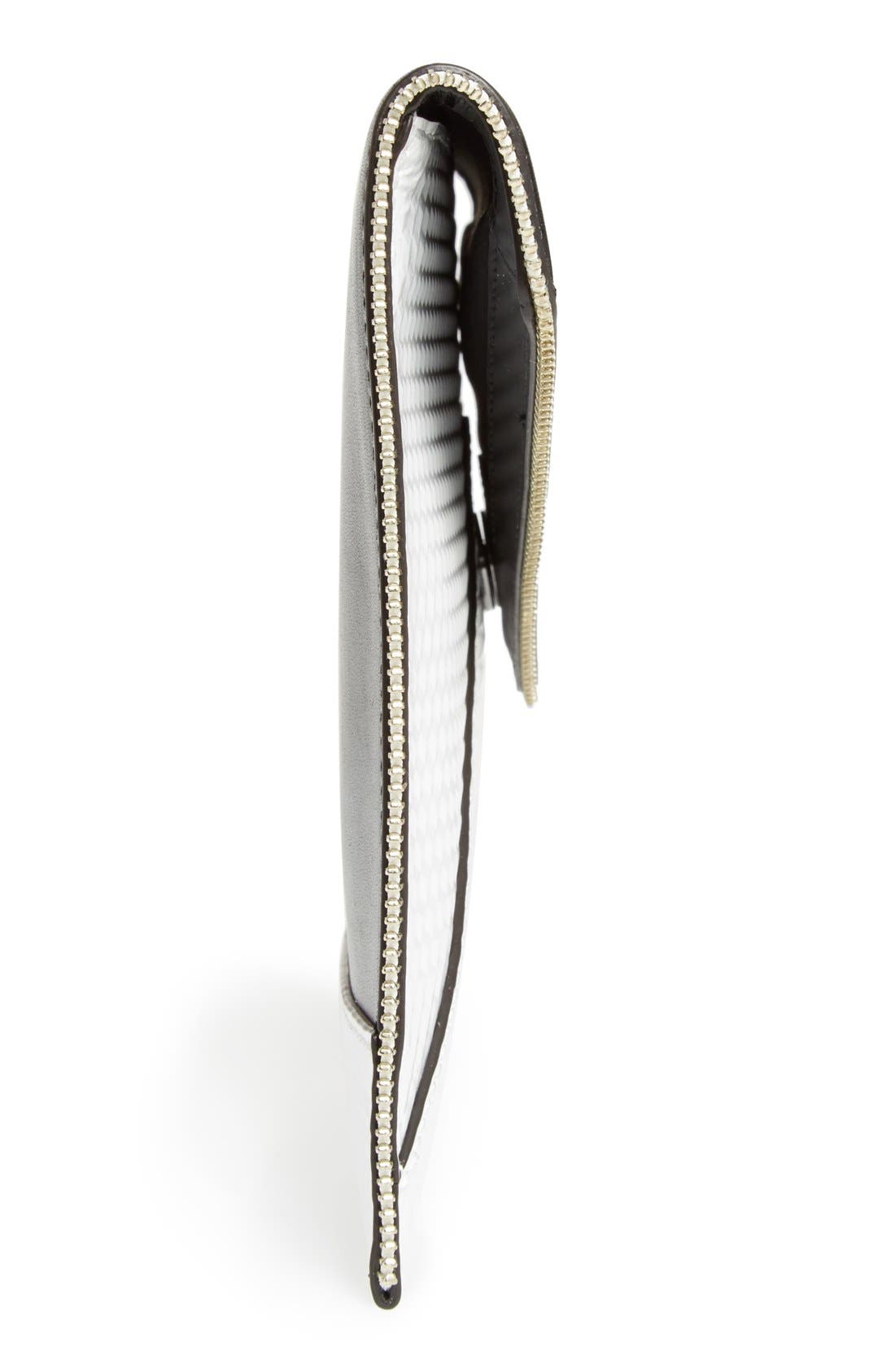 'Leo' Clutch, Alternate, color, BLACK/ WHITE