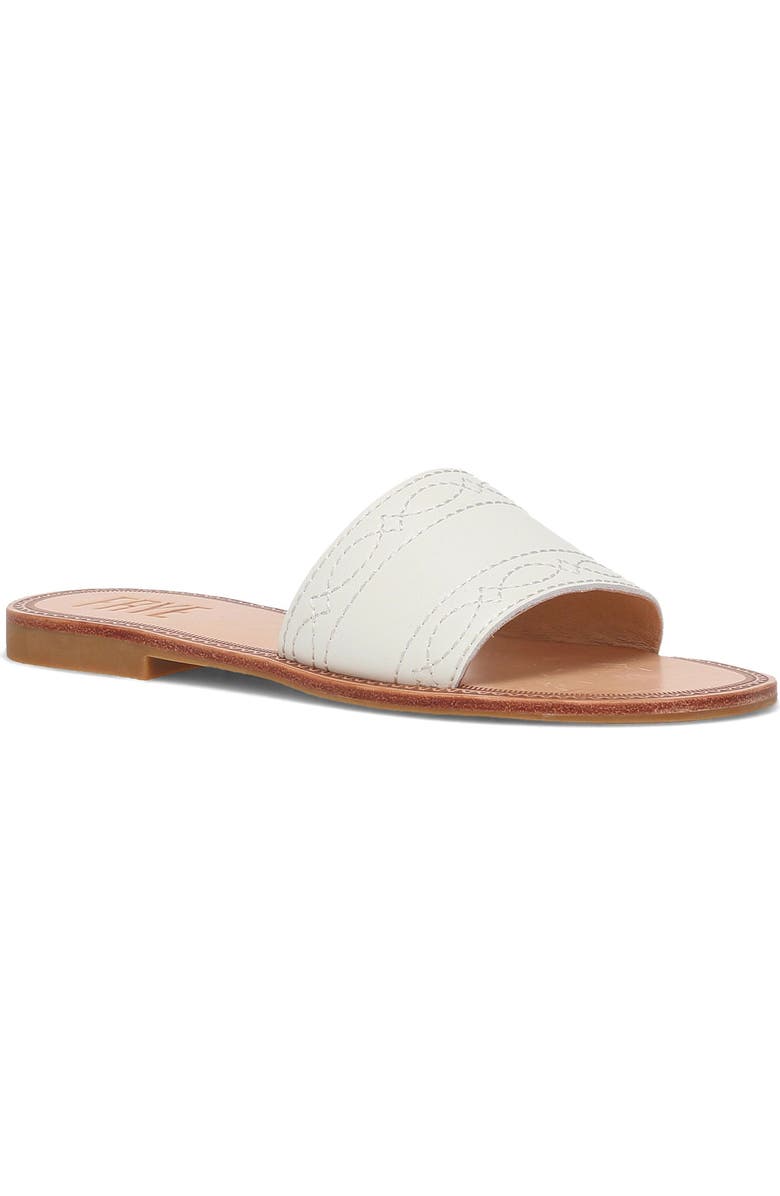 Frye Ava Slide Sandal, Main, color, White
