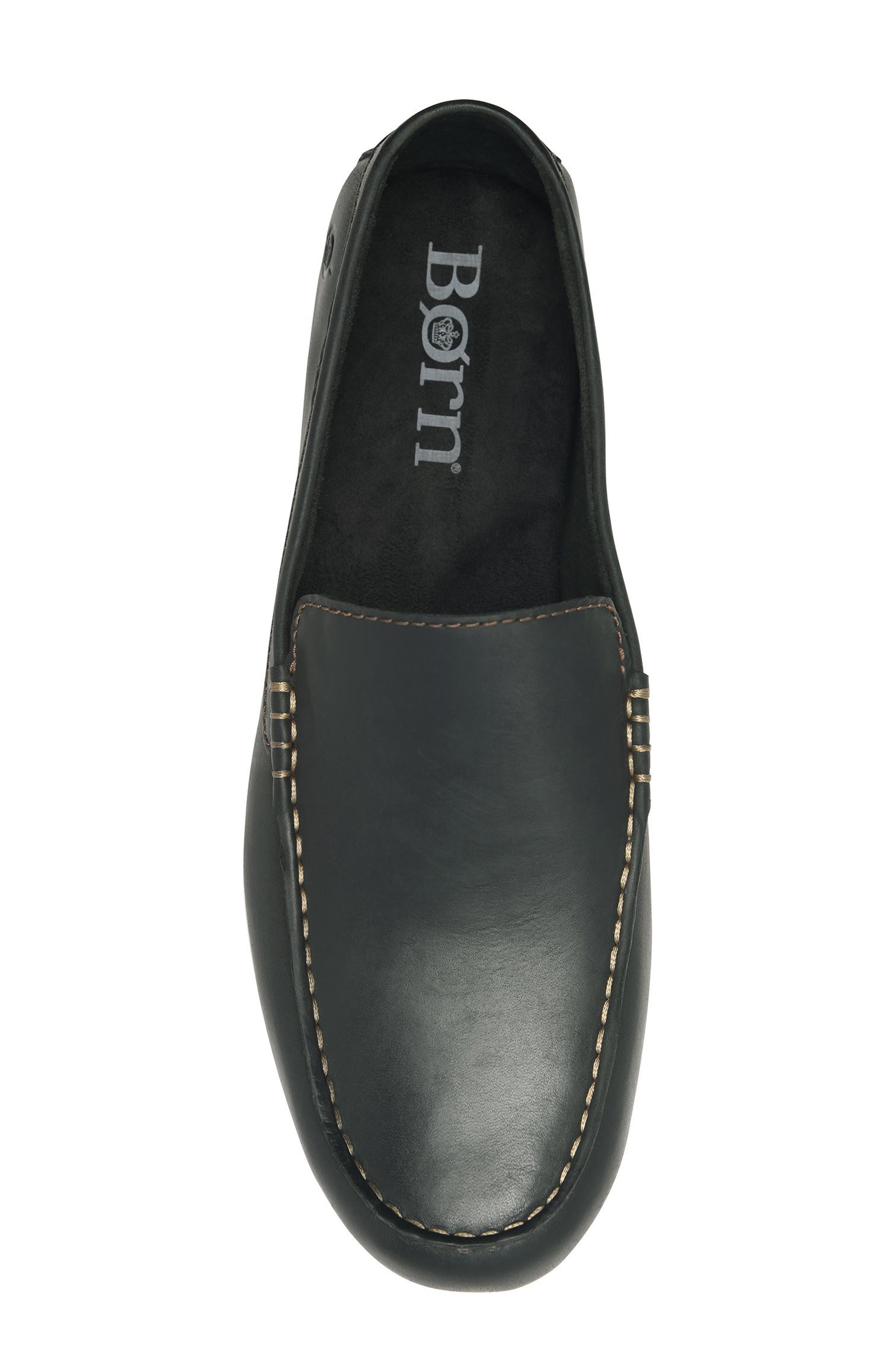 Allan Moc Driver Loafer, Alternate, color, BLACK FULLGRAIN