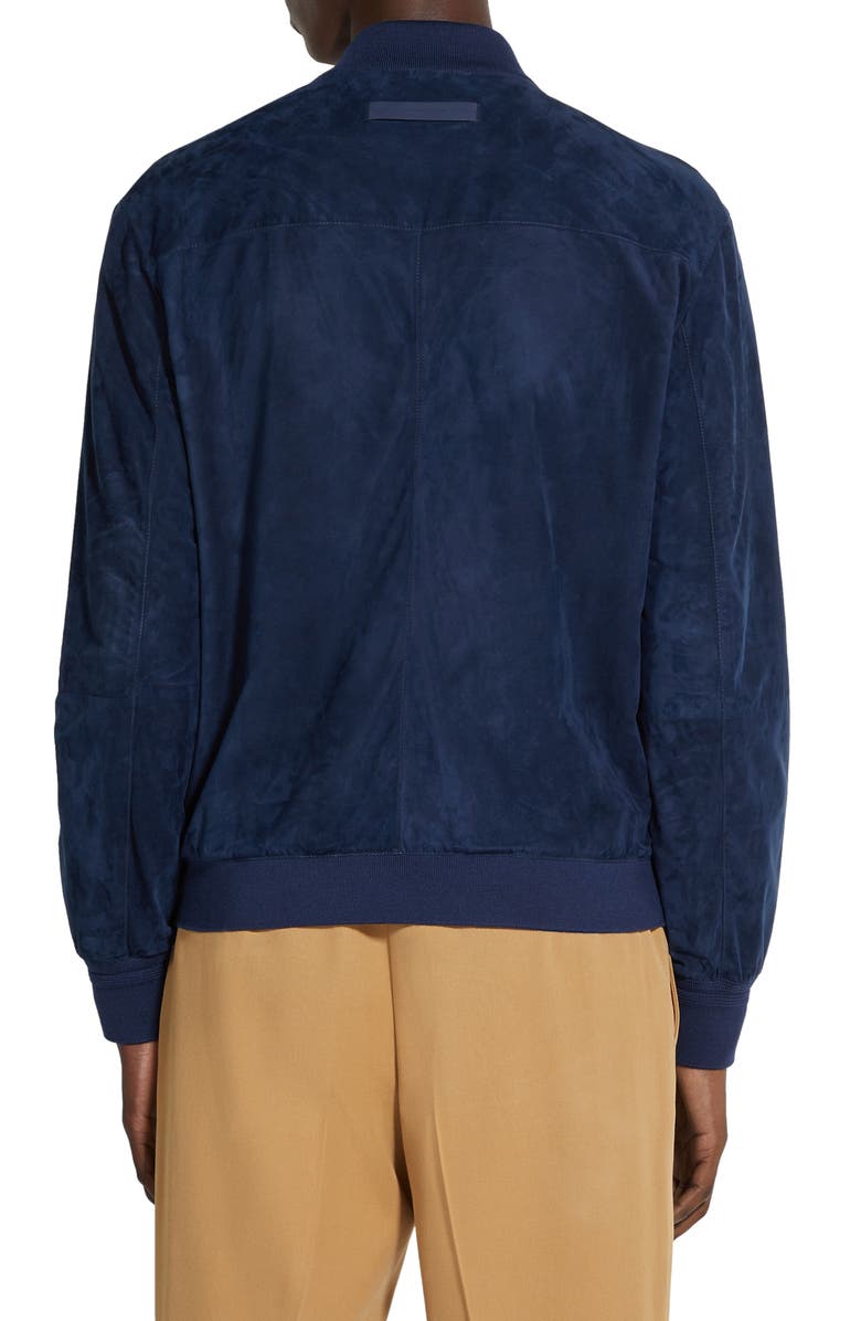 ZEGNA Suede Bomber Jacket, Alternate, color, 