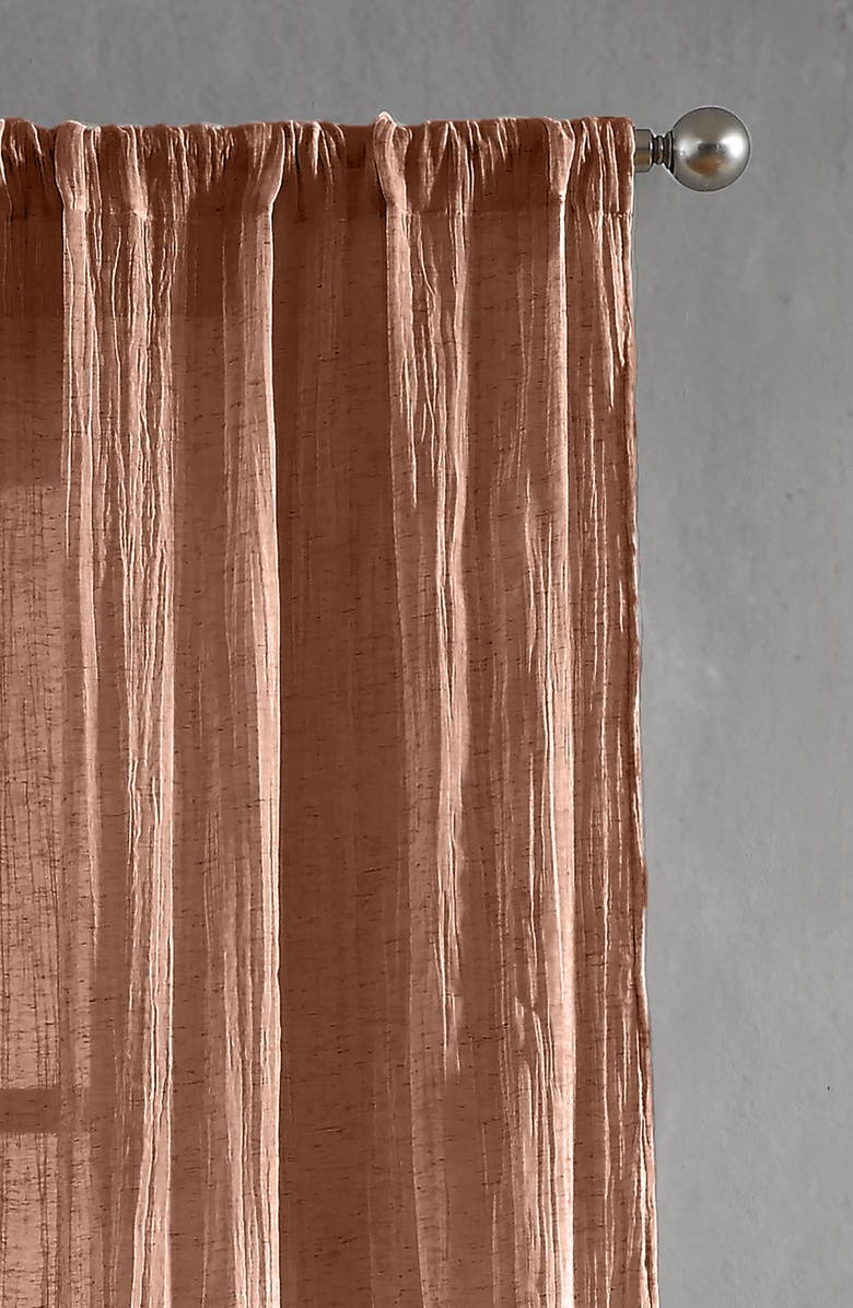 French Connection Charter Crushed Set of 2 Curtain Panels, Alternate, color, Dusty Pink