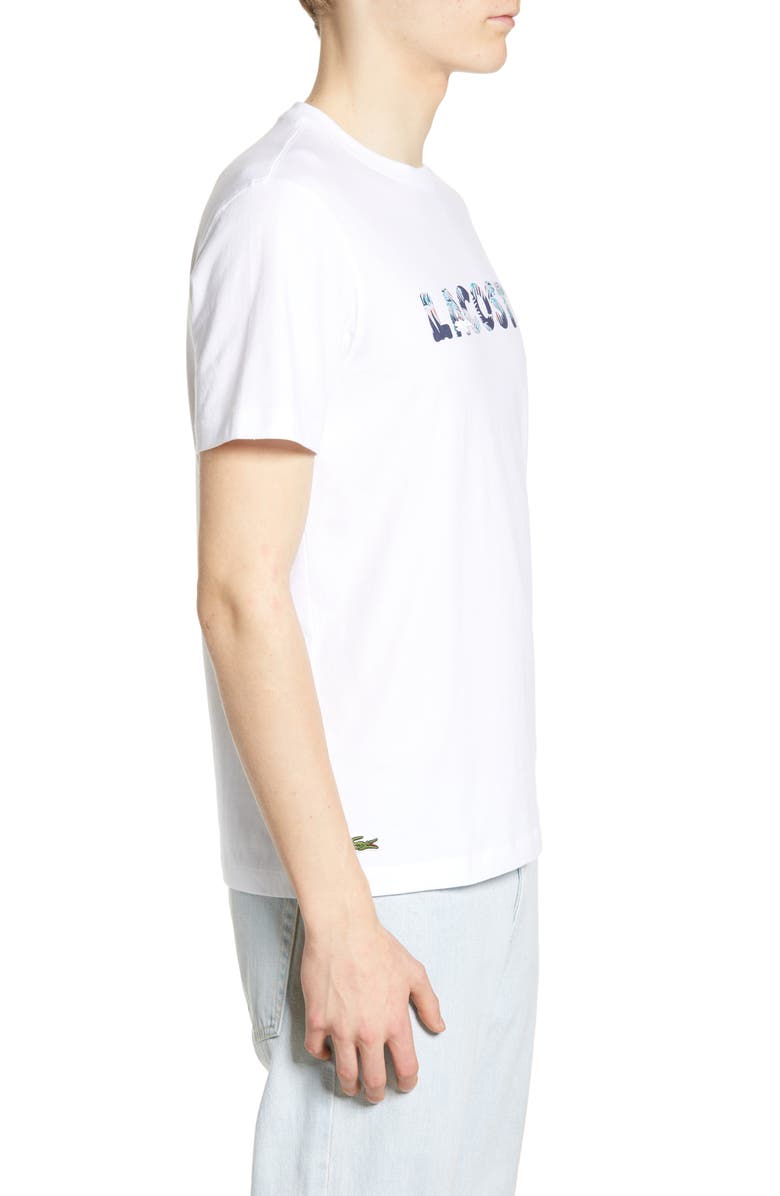 Lacoste Hawaiian Print Regular Fit Logo T-Shirt, Alternate, color, 