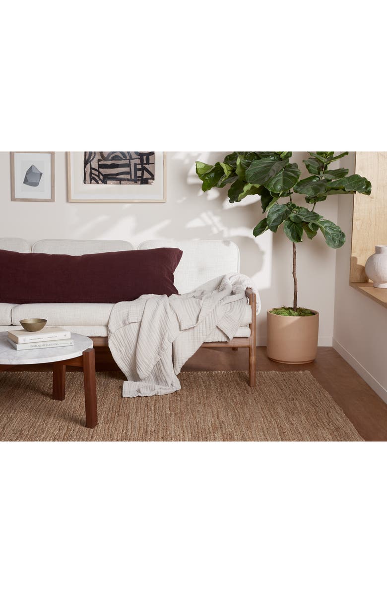 Parachute Cloud Cotton & Linen Gauze Throw Blanket, Alternate, color, Bone