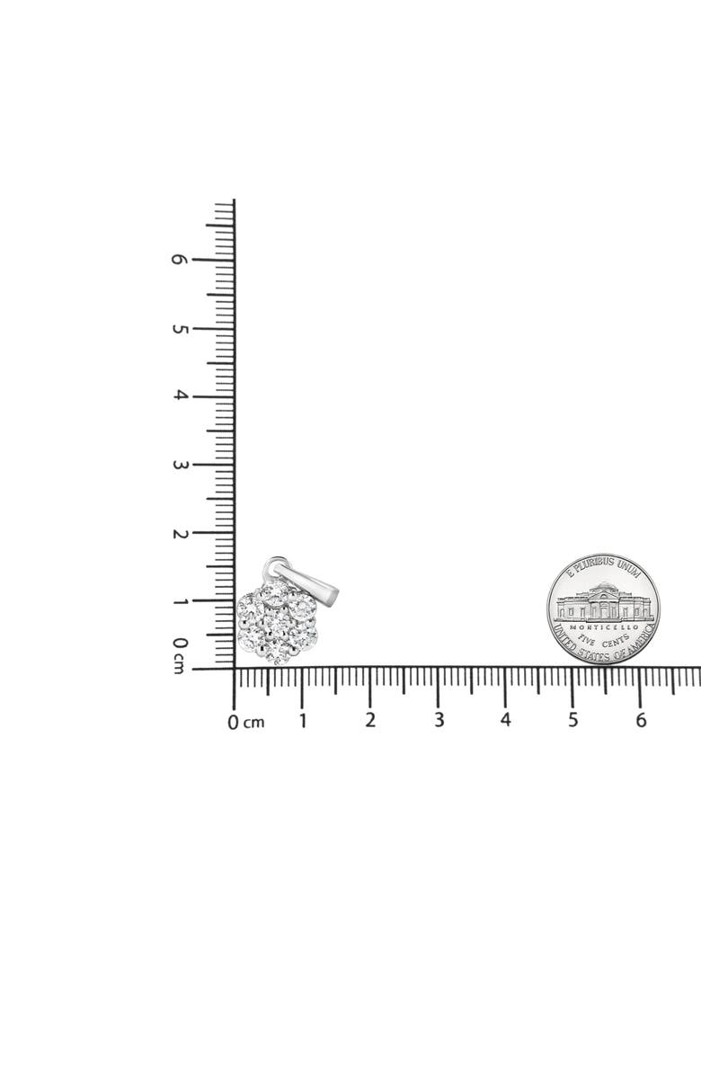 Haus of Brilliance 14KT White Gold 1/2 cttw Diamond Floral Cluster Pendant Necklace, Alternate, color, White