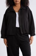MAX STUDIO Bubble Hem Bomber Jacket