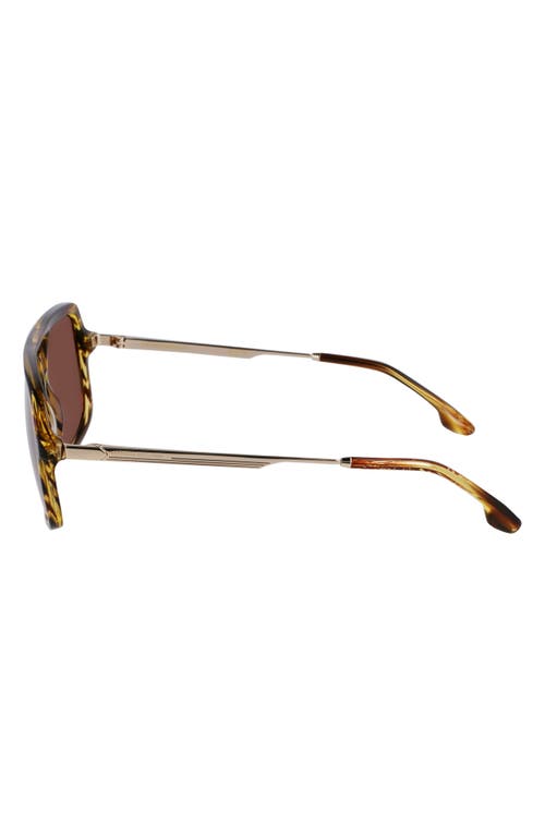 Victoria Beckham V Line 58mm Navigator Sunglasses In Brown