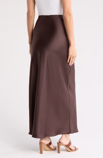 Satin A-Line Skirt