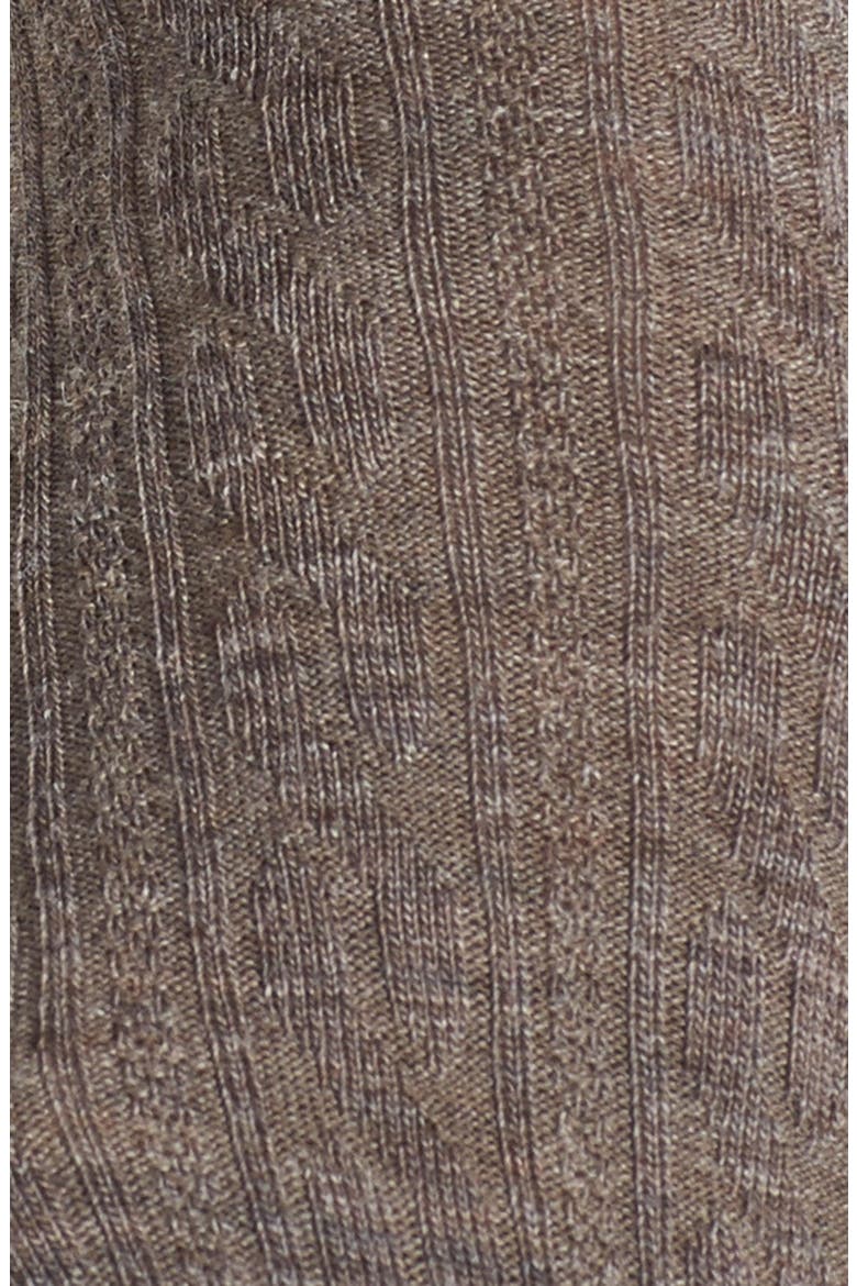 Cable Socks, Alternate, color, TAUPE HEATHER