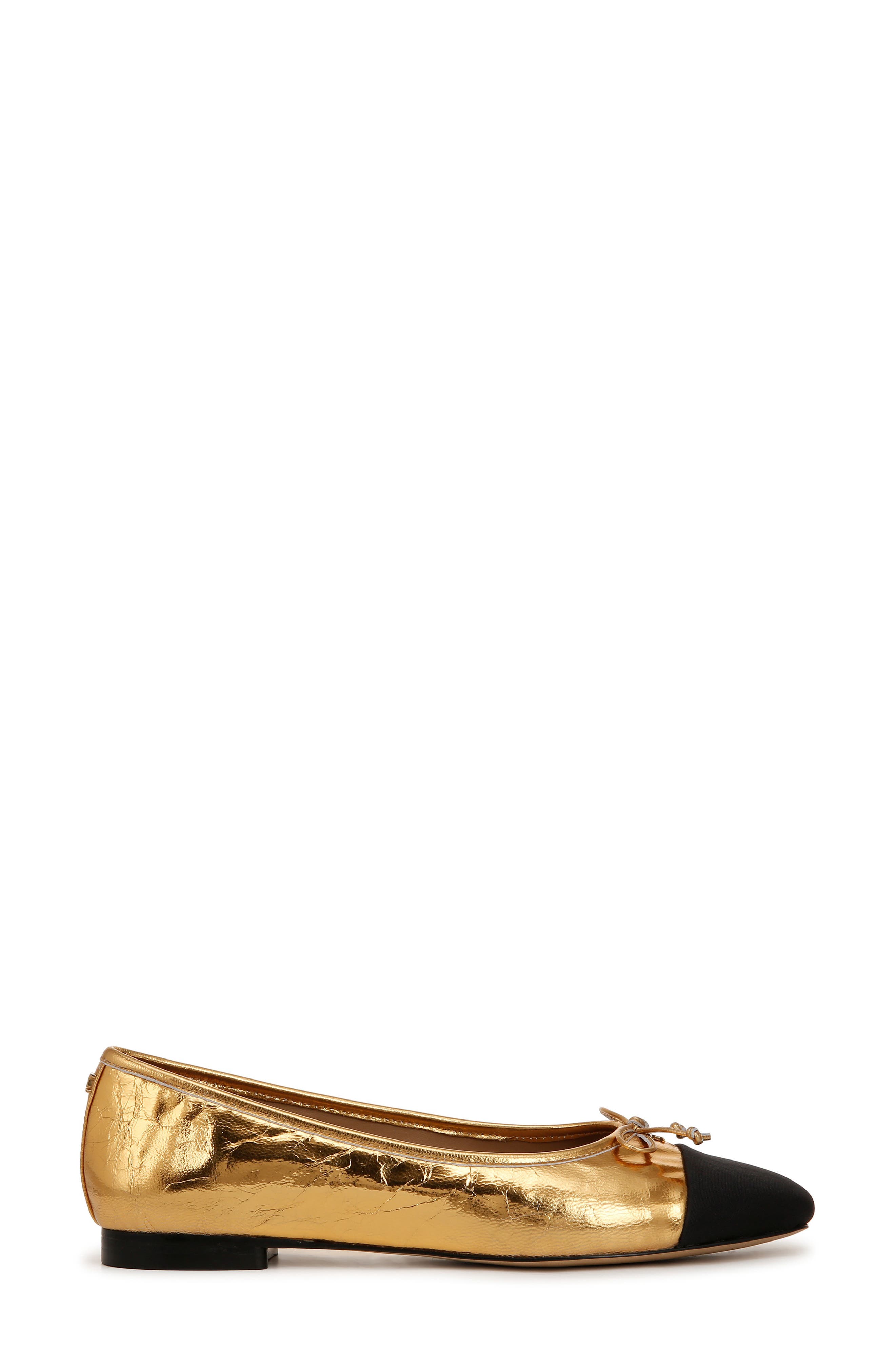 Marley Ballet Flat, Alternate, color, MEDALLION GOLD/BLACK