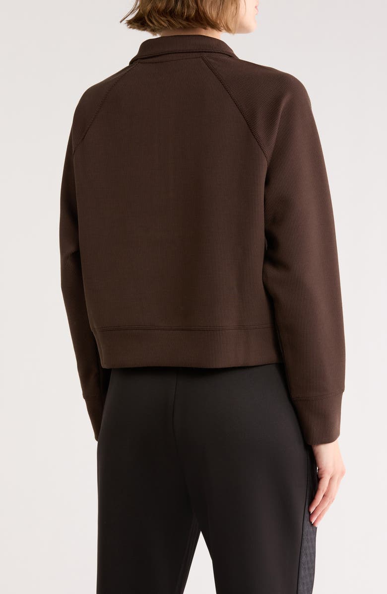 DKNY Highline Ribbed Half-Zip Pullover, Alternate, color, Espresso