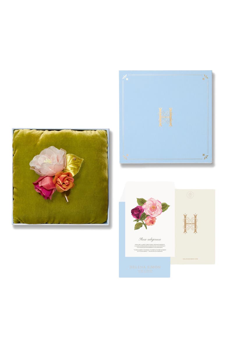 Helena Simon The Spray Rose Floral Brooch, Alternate, color, Multi