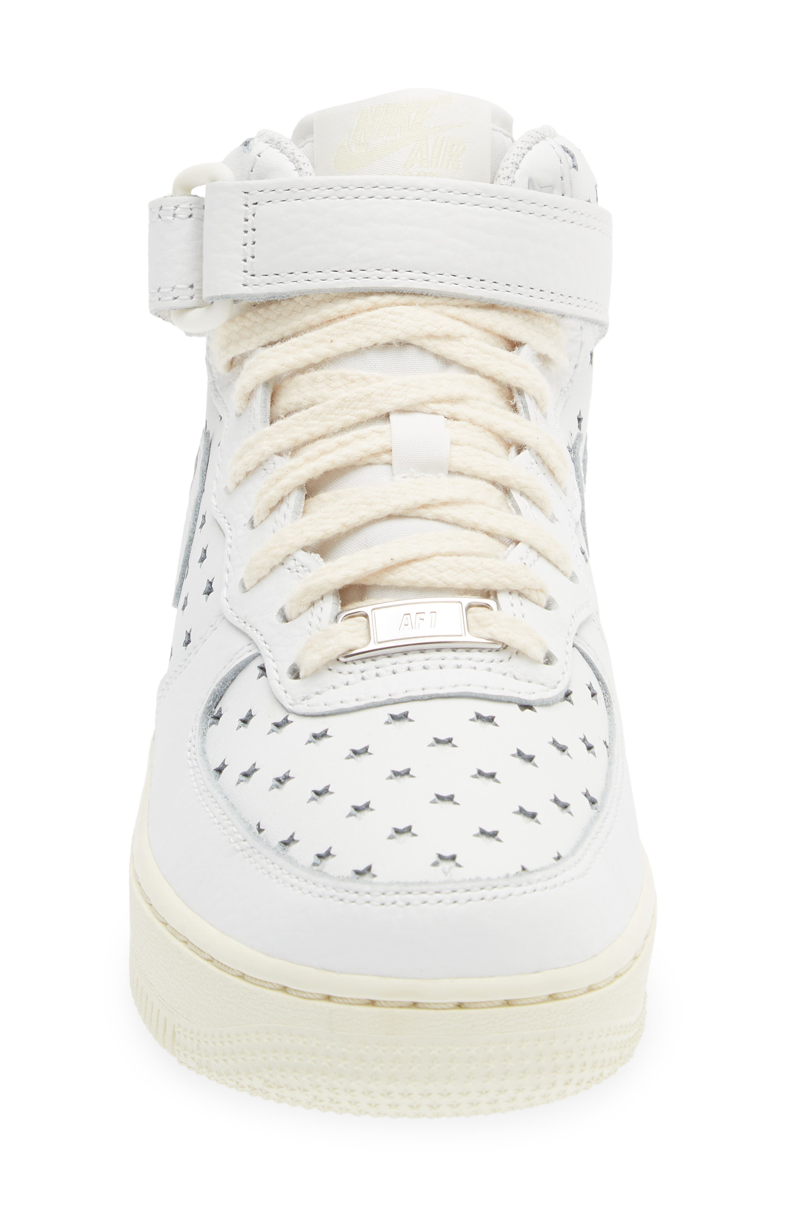 Nike Air Force 1 Perforated Mid Top Sneaker, Alternate, color, 