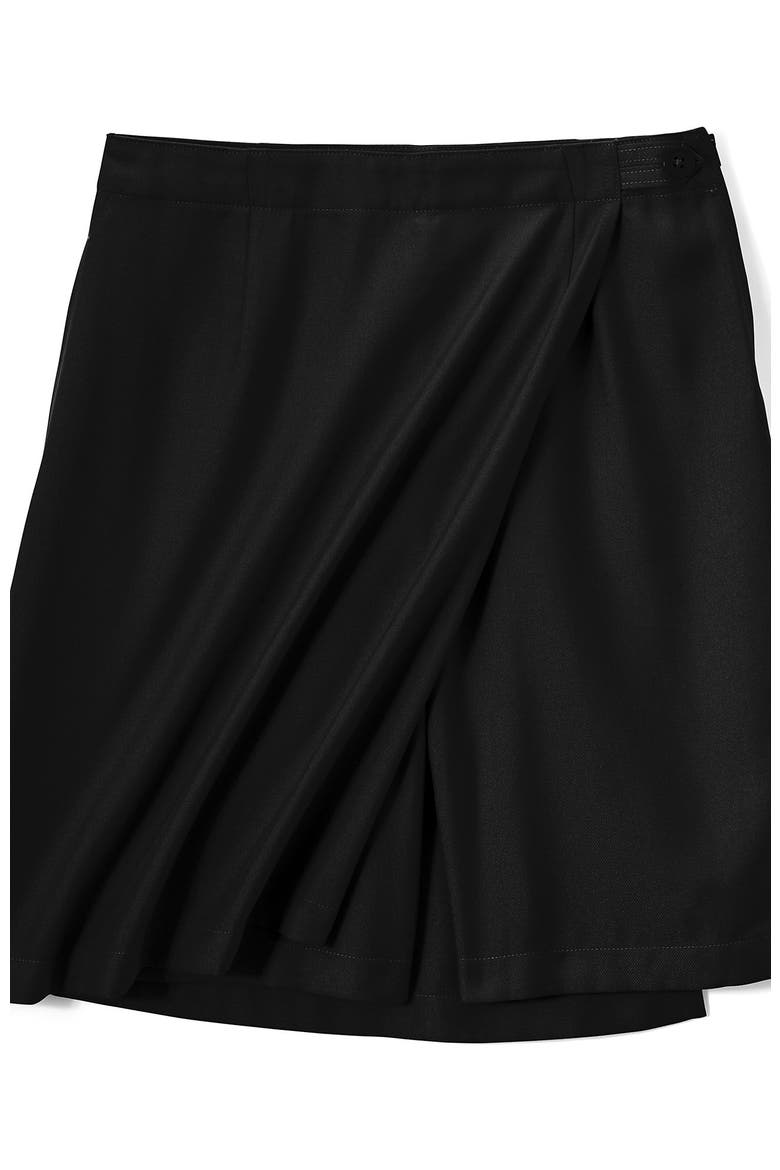 Solid A Line Tab Skort Top of Knee, Alternate, color, Black