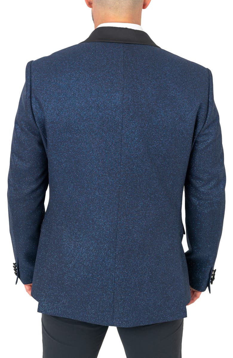 Maceoo Shawl Ceremonial Blue Blazer, Alternate, color,