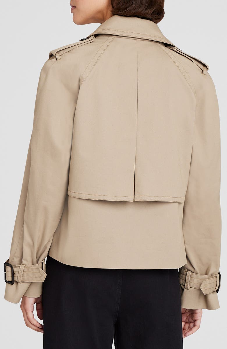 Club Monaco Crop Trench Coat, Alternate, color, 