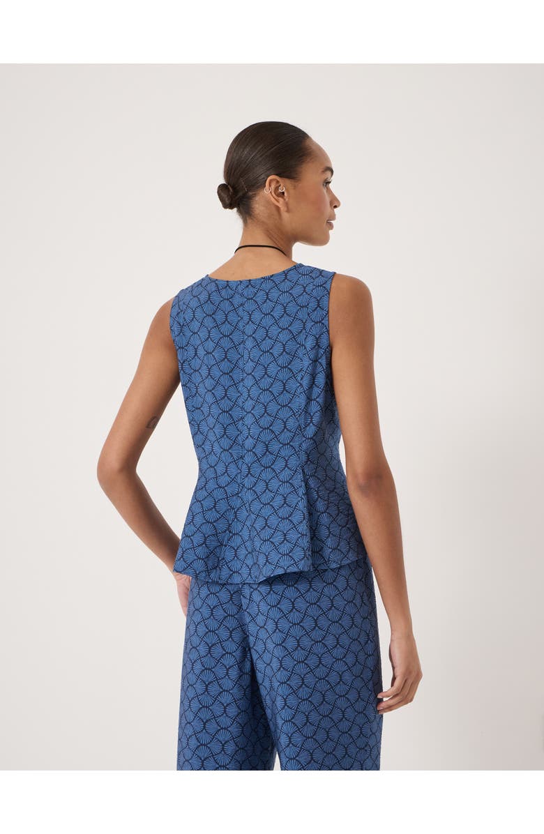 Hush Sybil V-Neck Air Flow Godet Top, Alternate, color, Seashell Navy