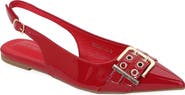 BERNESS Buckle Slingback Pointed Toe Flat