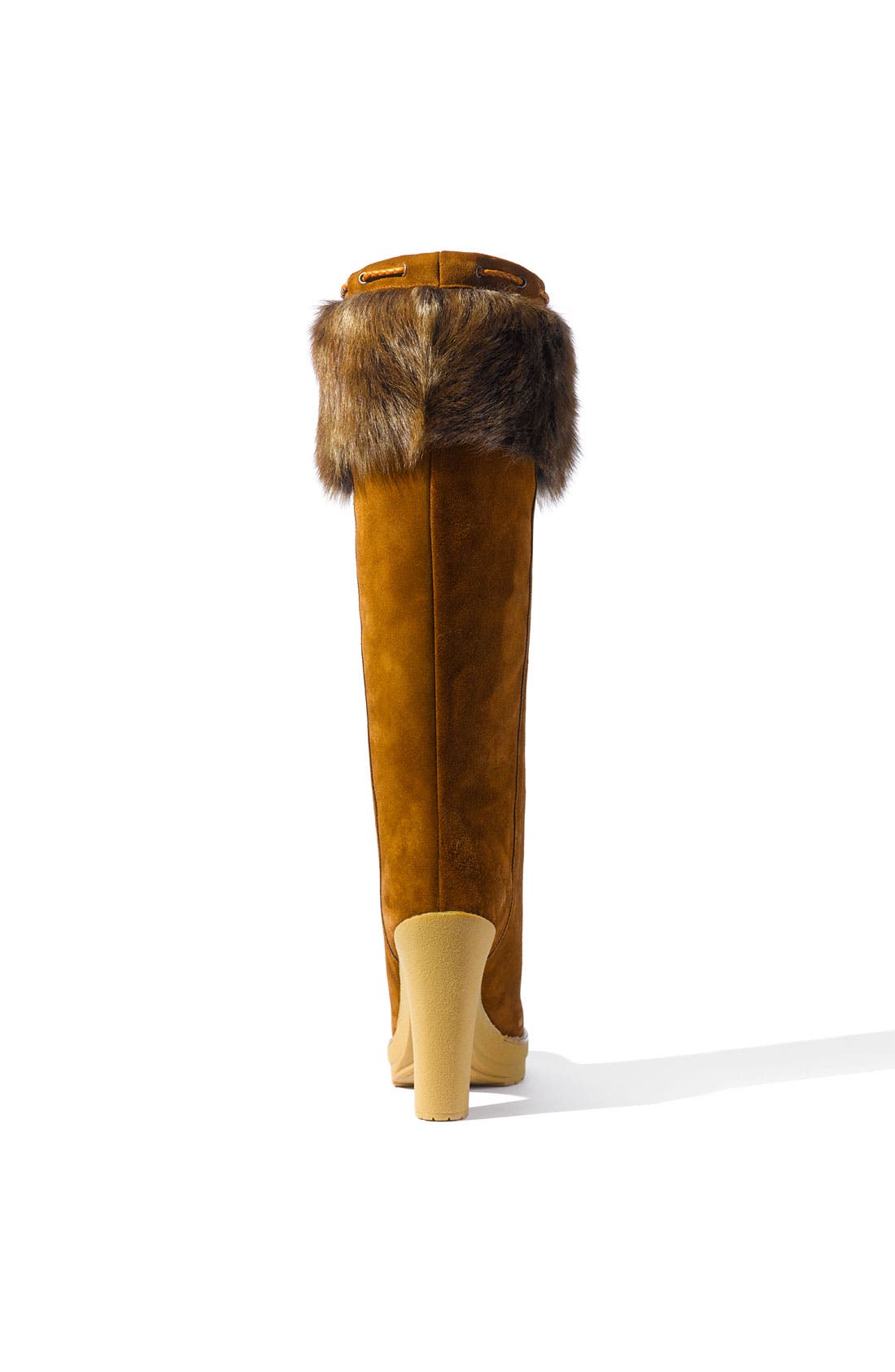 Ralph Lauren 'Trixie' Genuine Shearling Trim Boot, Alternate, color, SNUFF/ BROWN