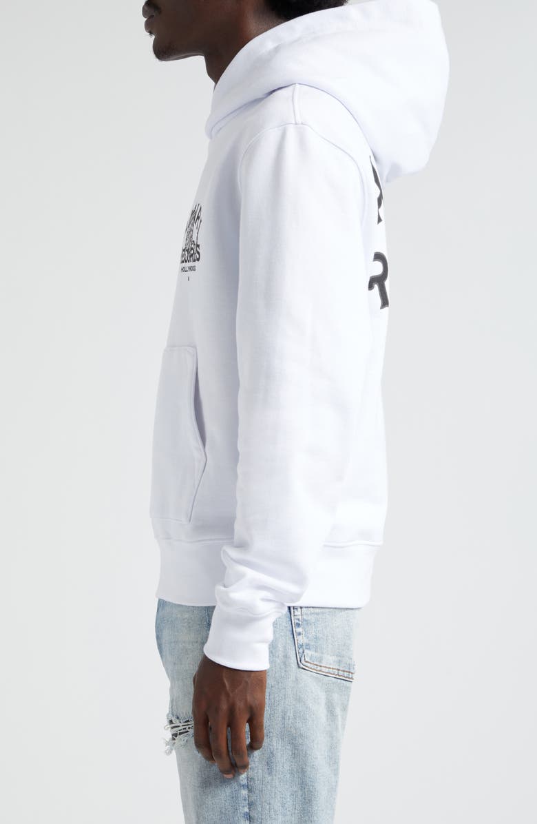 AMIRI Wolf Records Cotton Graphic Hoodie, Alternate, color, 