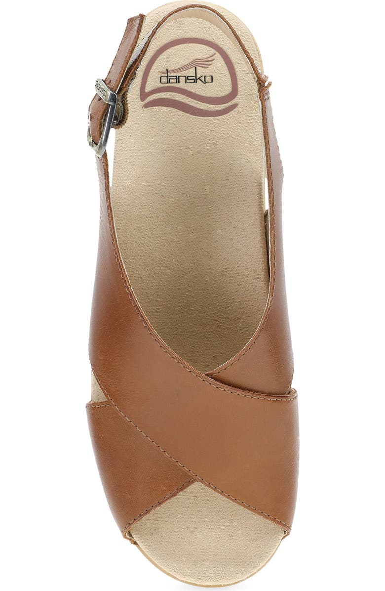 Dansko Sloane Slingback Platform Sandal, Alternate, color, Tan Calf