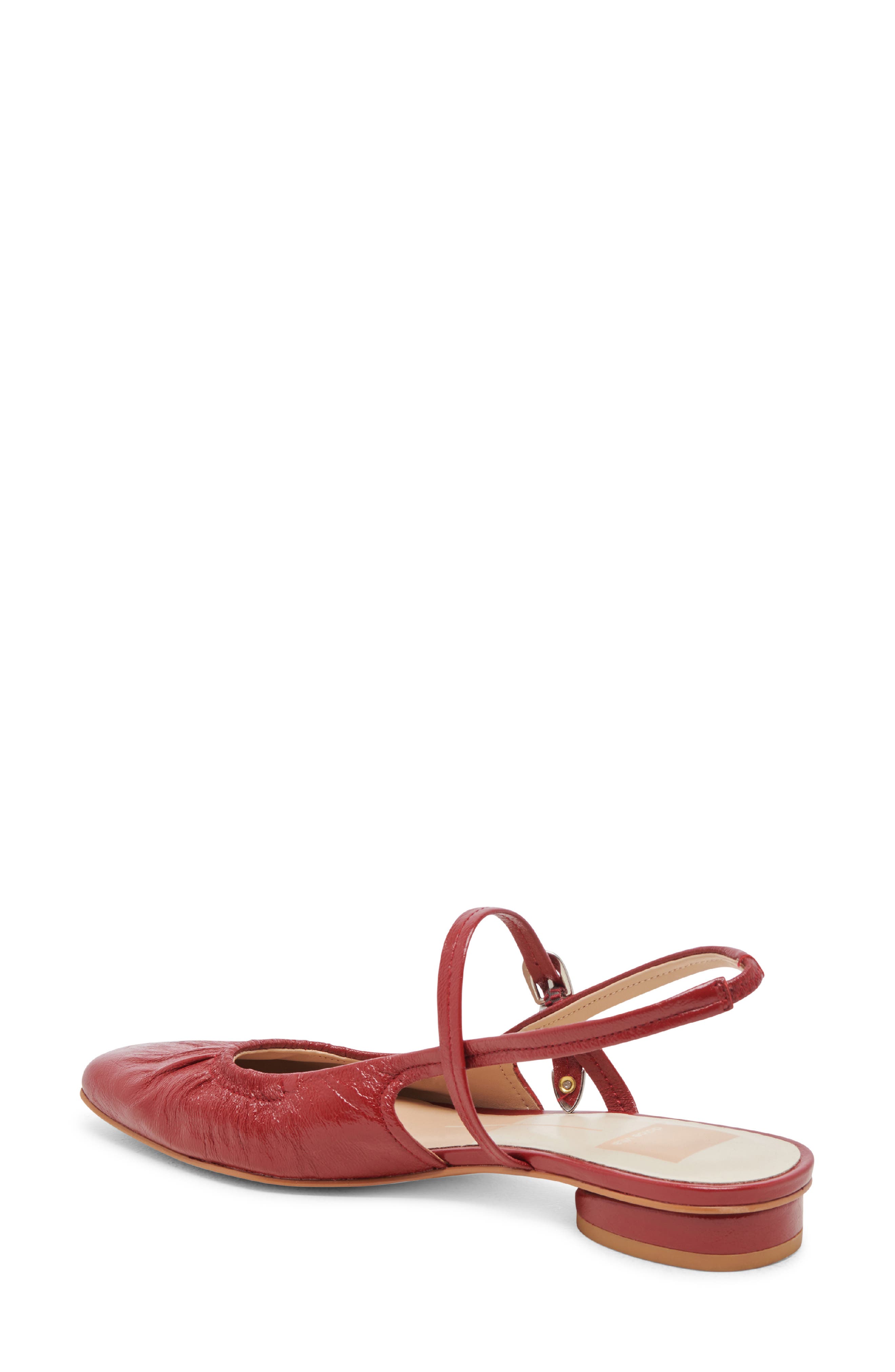 Rianne Slingback Mary Jane Flat, Alternate, color, RED CRINKLE PATENT