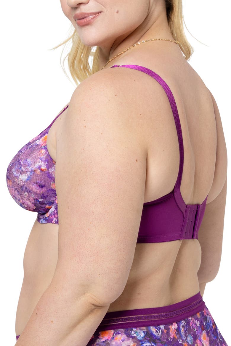 Print Underwire Unlined Bra, Alternate, color, ENCHANTED TWILIGHT