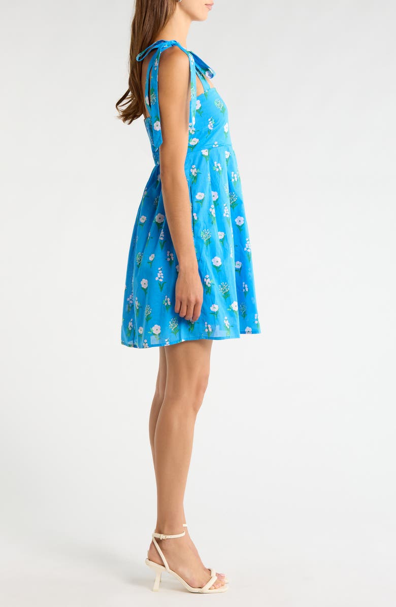SUGARLIPS Graica Pleated Midi Dress, Alternate, color, Blue White Green
