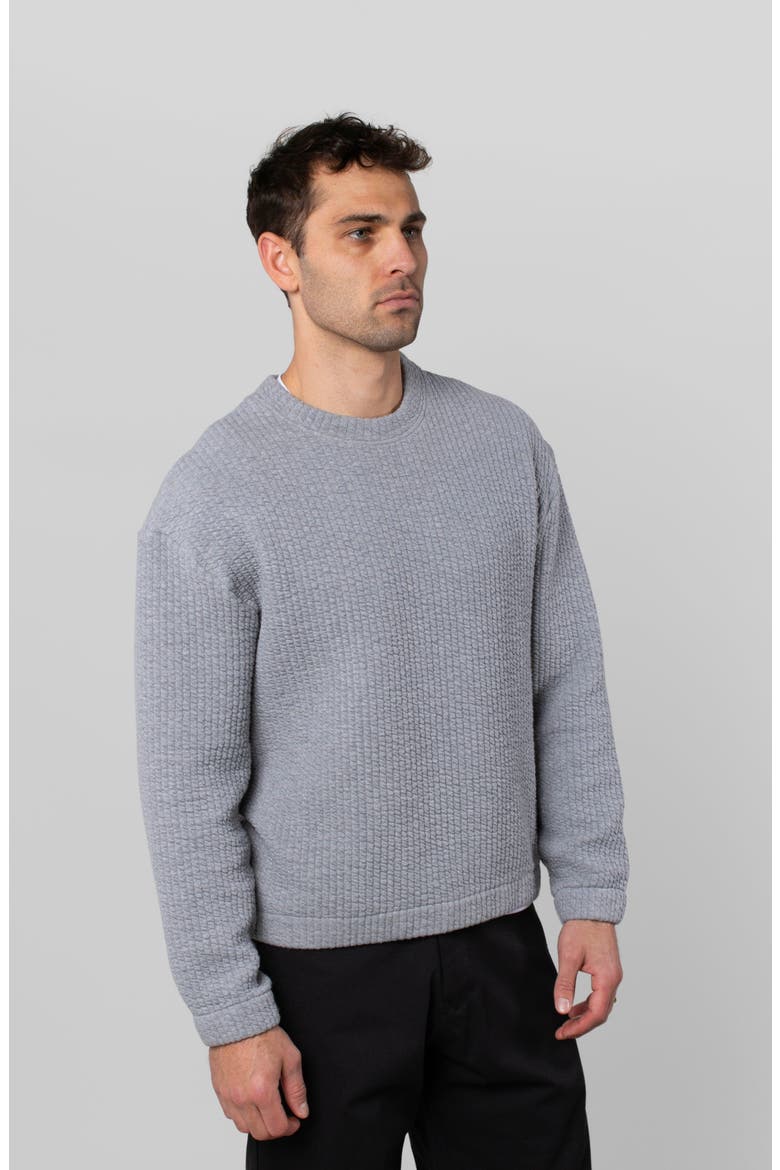 Cozy Quilt Crewneck, Alternate, color, Heathered Grey