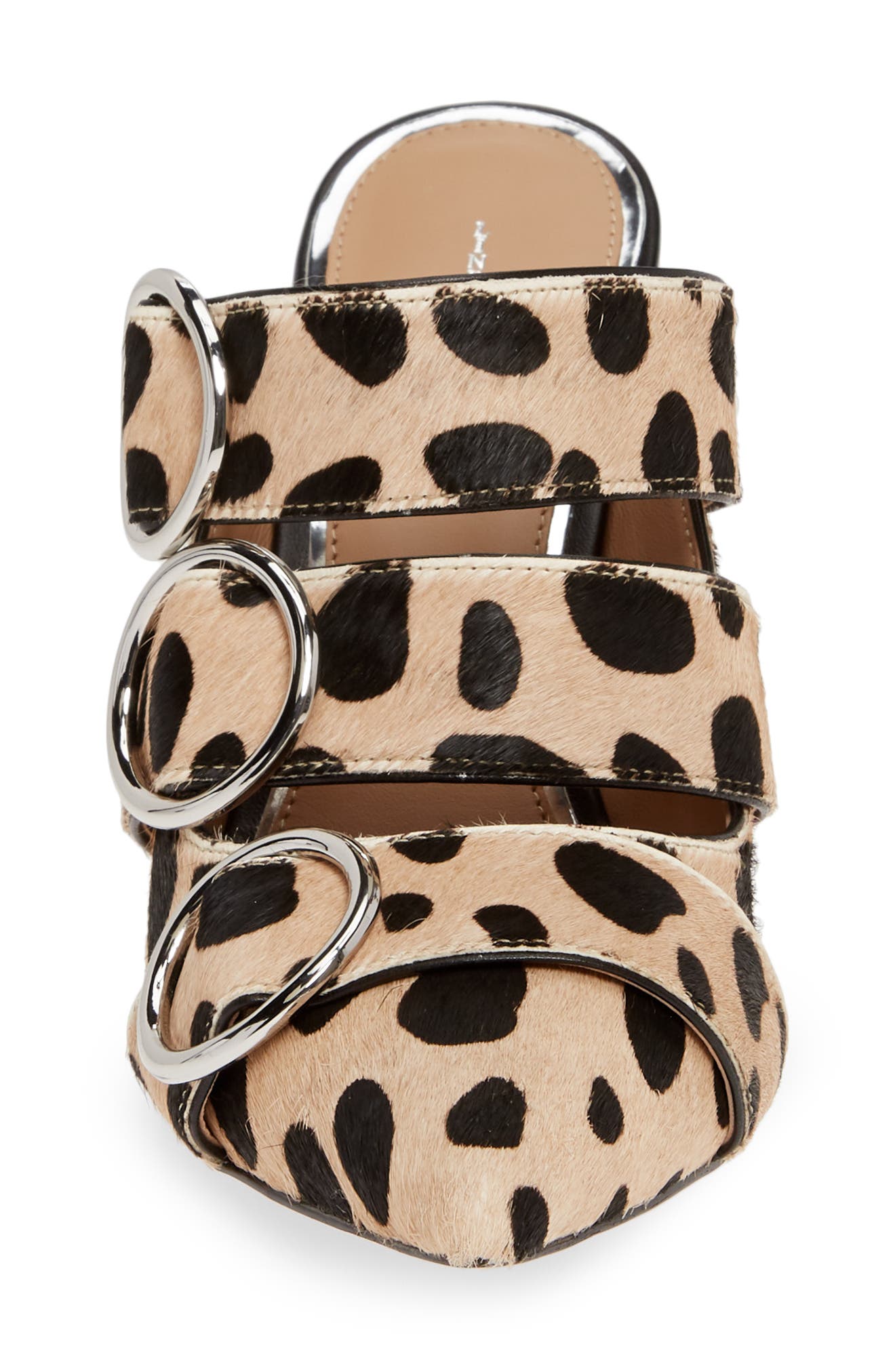 Upton Strappy Mule, Alternate, color, TAN/ BLACK CALF HAIR