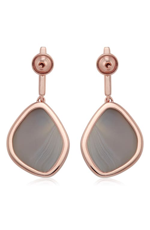Monica Vinader Siren Nugget Semiprecious Stone Drop Earrings In Gold
