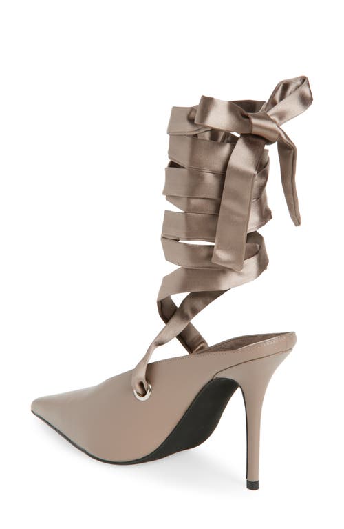 Jeffrey Campbell Grateau Ankle Wrap Mule In Taupe