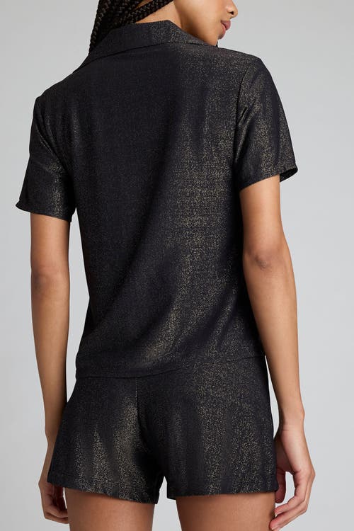 Negative Underwear Disco Short Sleeve Top In Black