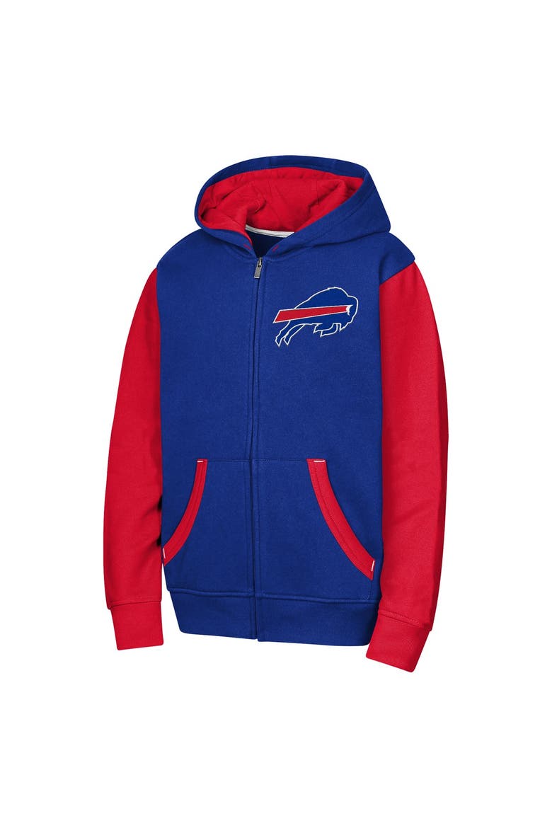 Youth Outerstuff Royal Buffalo Bills Stadium Colorblock Full-Zip Hoodie, Alternate, color, Royal